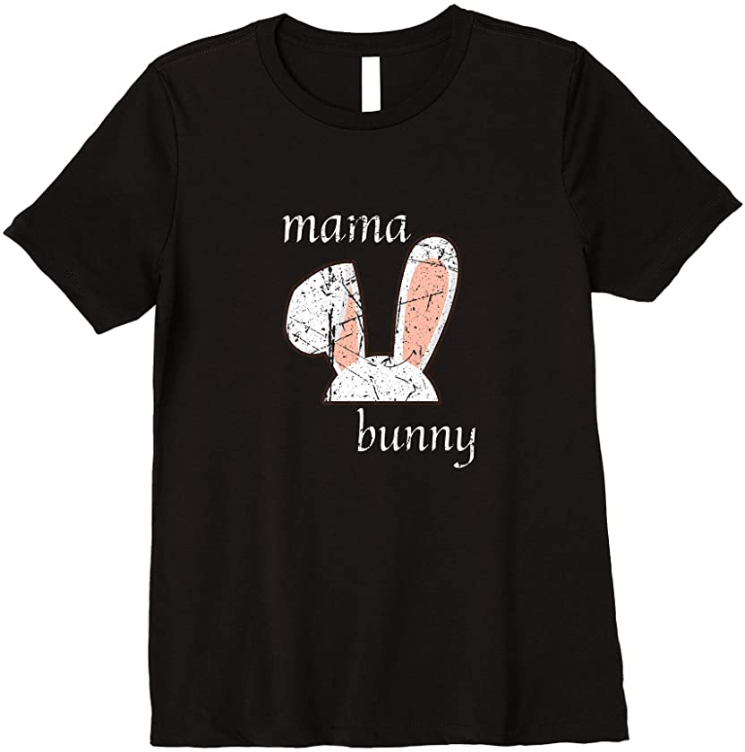 Womens Mama Bunny Happy Easter Bunny Ears Family Matching Mother’s Premium T-Shirt