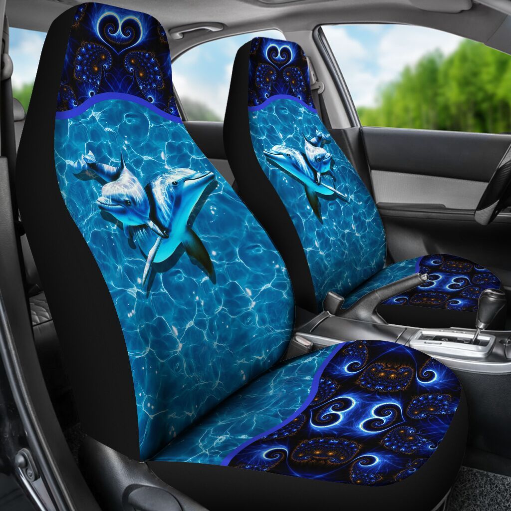 196Thhfs-Dolphin Blue Seat Covers