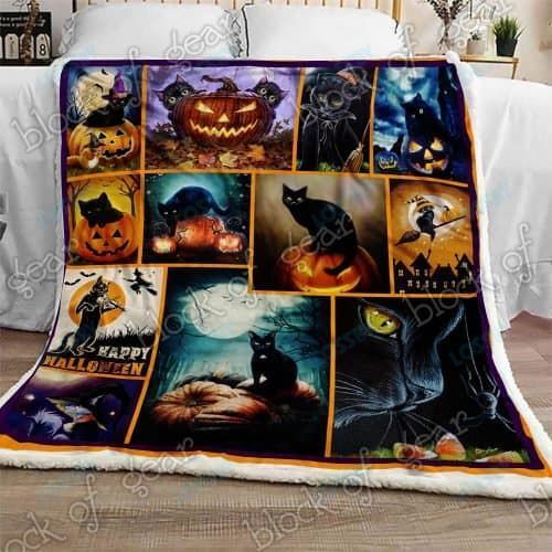 Black Cat Halloween Sofa Throw Blanket Np227 Block Of Gear™