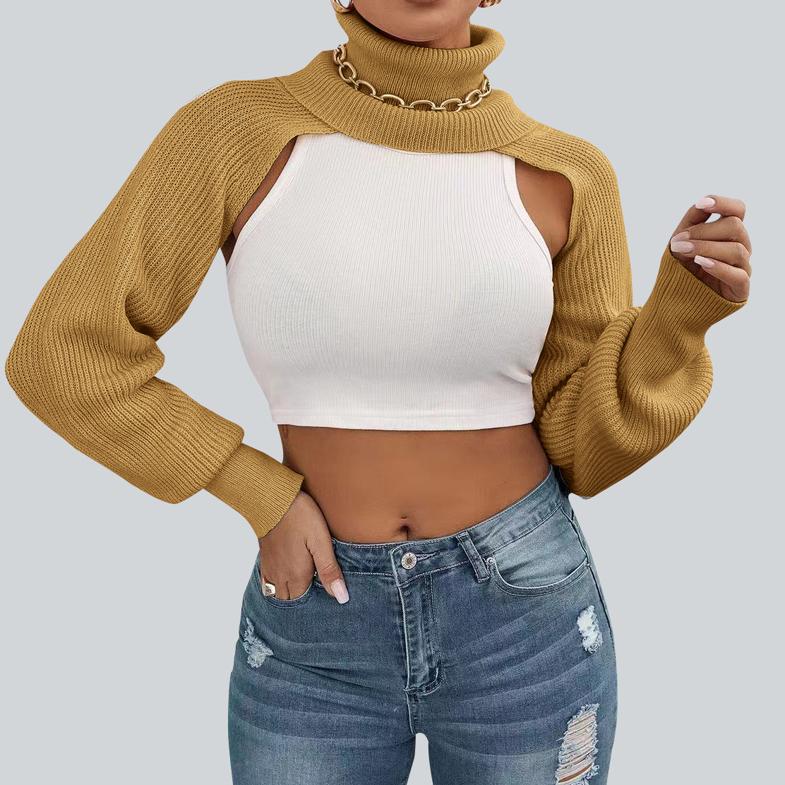 Autumn Winter New Turtleneck Sexy Women Knitted Sweater 2022 Modis Ladies Womens Casual Pullover Fashion Cropped Sweaters Tops alx