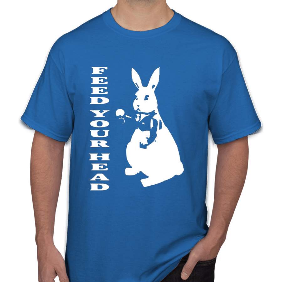 60_s Inspired White Rabbit Alice In Wonderland Hippy Teacher Men T-Shirt