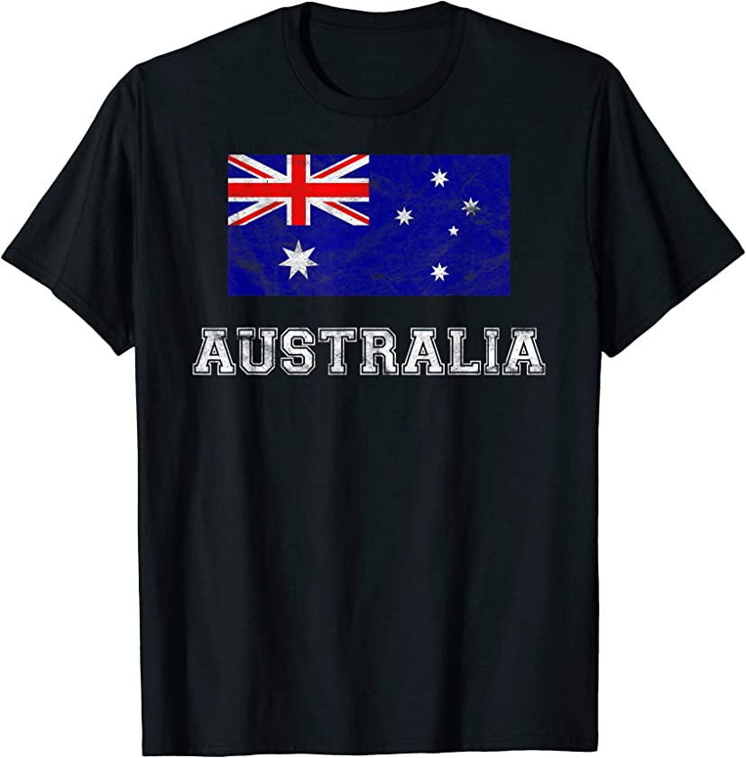 Australia Flag Vintage I Men Women Kids T-Shirt