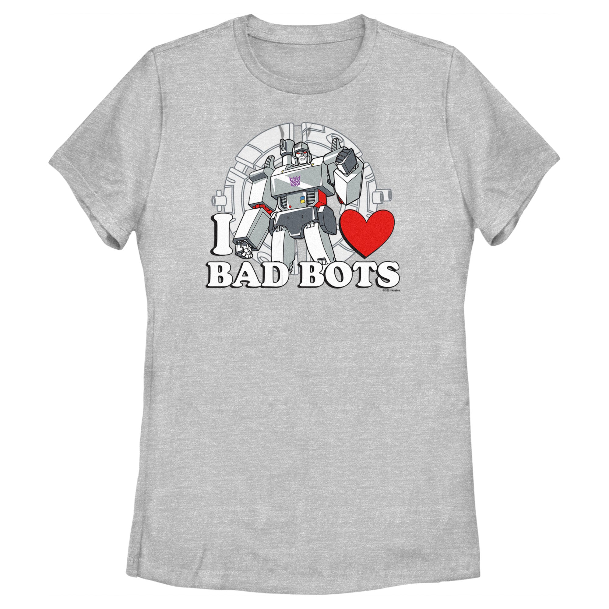 Women’S Transformers Megatron I Love Bad Bots T-Shirt