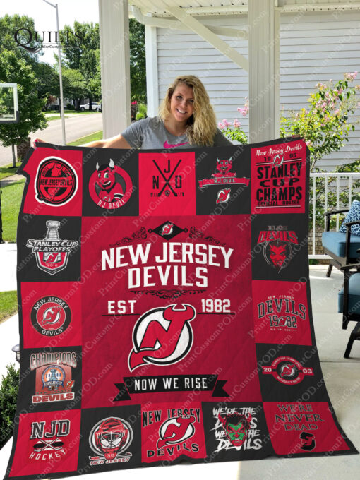 New Jersey Devils 2 Quilt Blanket A95