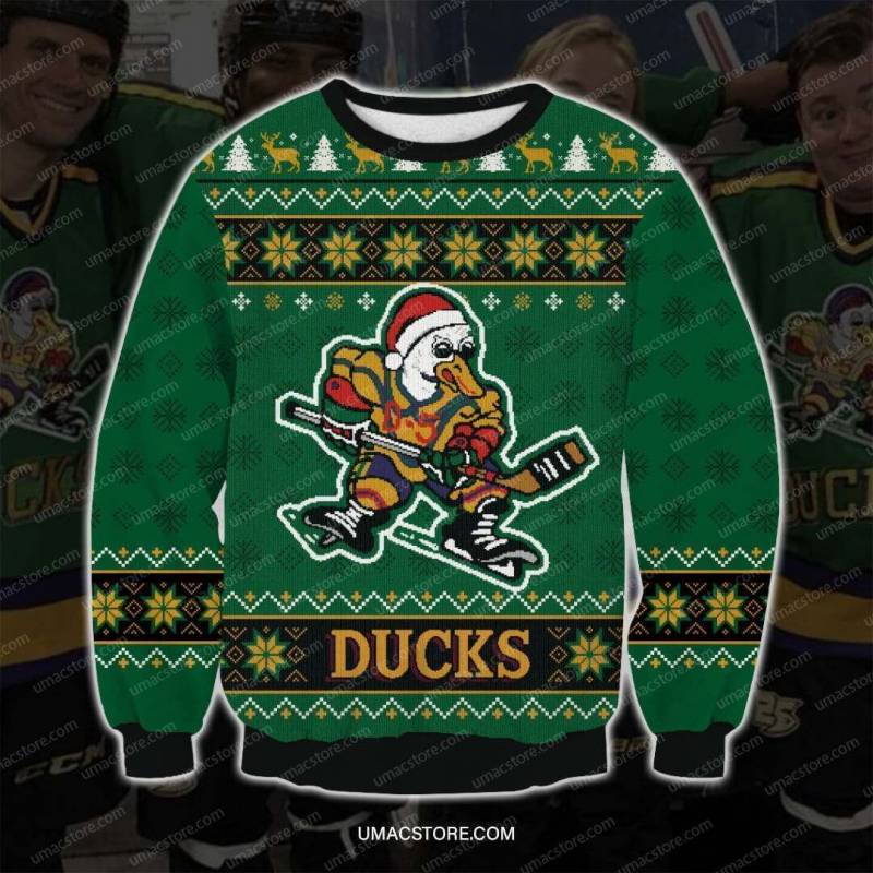 The Mighty Ducks 1609 3D Print Ugly Christmas Sweatshirt