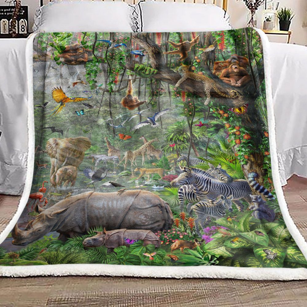 Animal NT081006F Sherpa Fleece Blanket