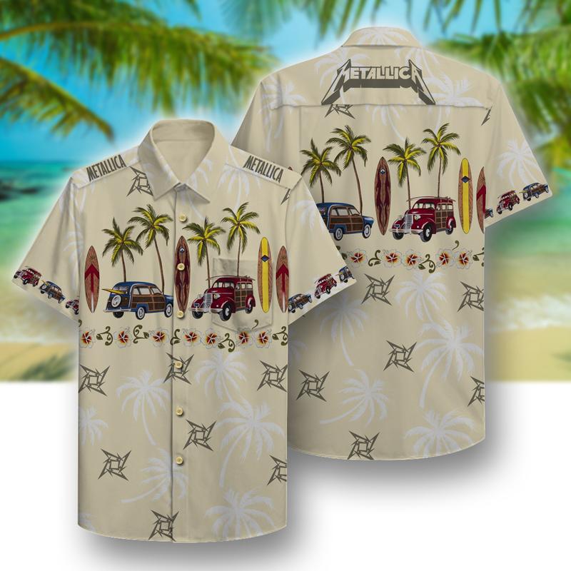 Metallica Beach Pattern- Hawaii Shirt-Tr00038