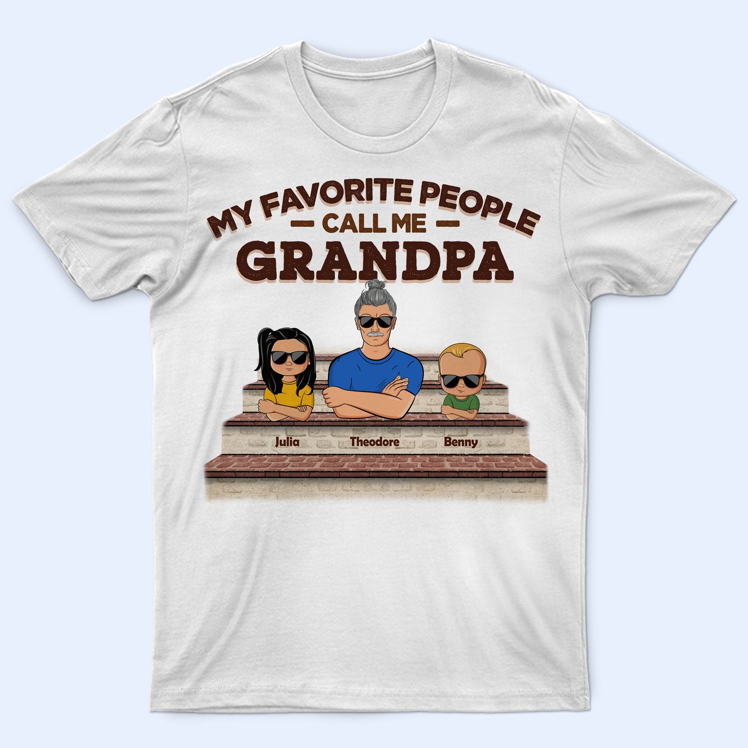 Grandparents My Favorite People Call Me – Father Gift, Mother Gift, Gift For Family – Personalized Custom T Shirt