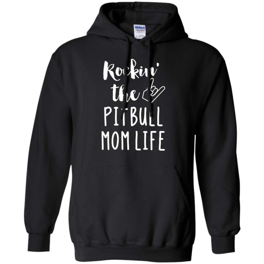 AGR Rockin’ The Pitbull Mom Life Dog-Lover Hoodie