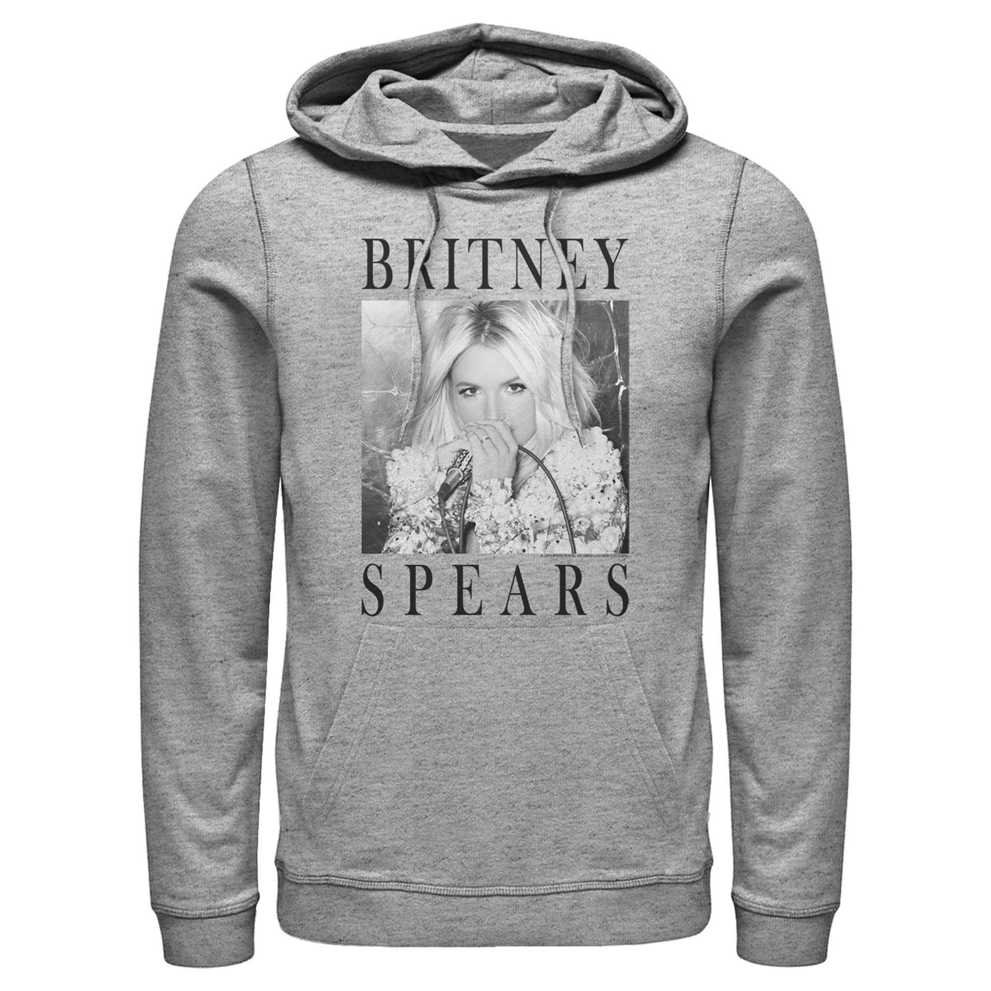 Britney Spears Men’S Classic Star Frame  Pull Over Hoodie