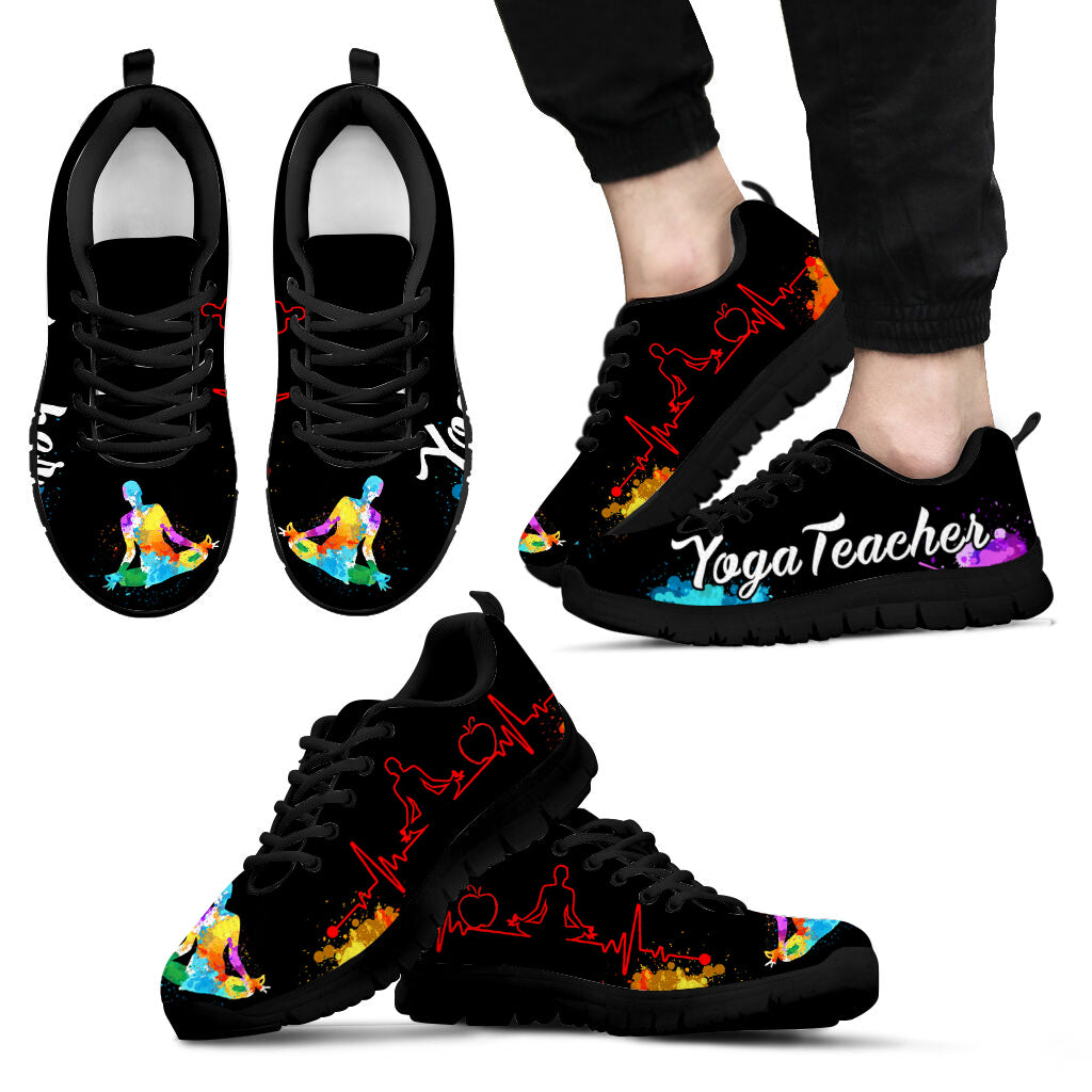 Yoga Teacher Shoes Art Heartbeat Sneaker Tennis Walking Shoes – Best Shoes For Teacher