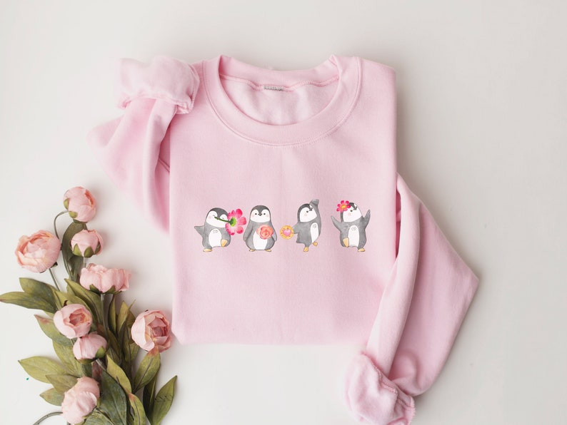 Cute Penguin Sweatshirt For Him, Her, Boyfriend, Girlfriend, Wife, Husband Valentines Day Gift