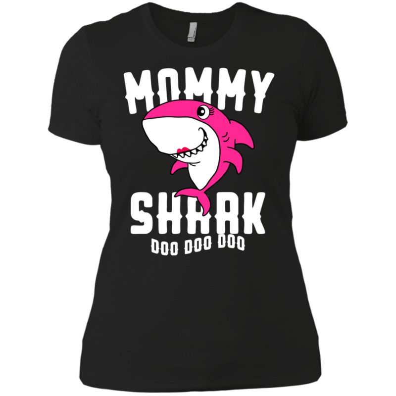 Agr Mommy Shark Hoodie Mother Grandma Halloween Christmas Ladies T-shirt