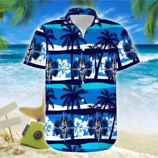 Emergency Medical Service Coconut Tree Unisex Hawaii Shirts Beach Shorts Ha43797