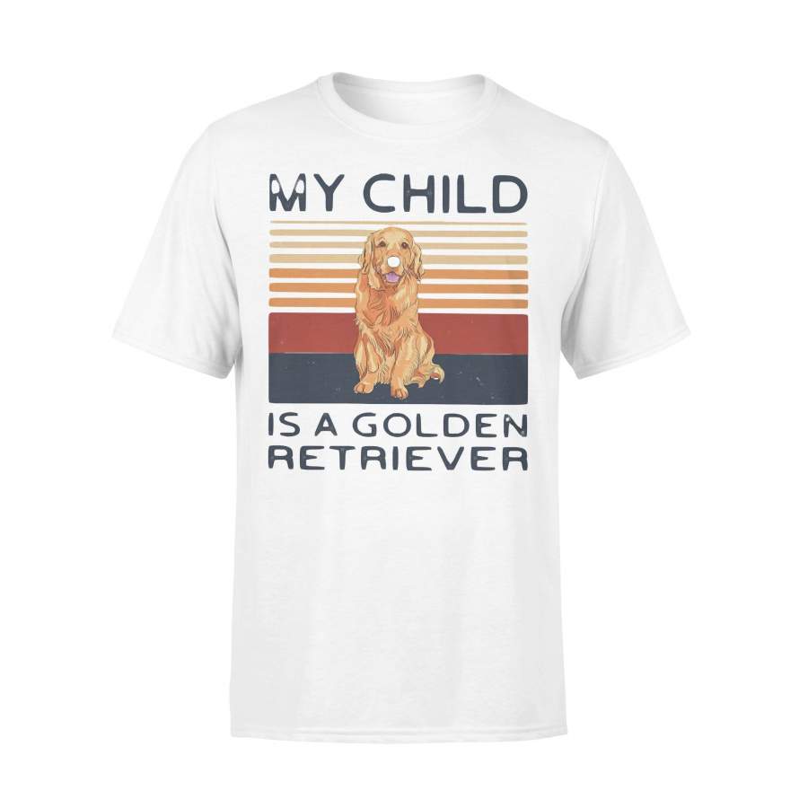 My Child Is A Golden Retriever Vintage T-shirt