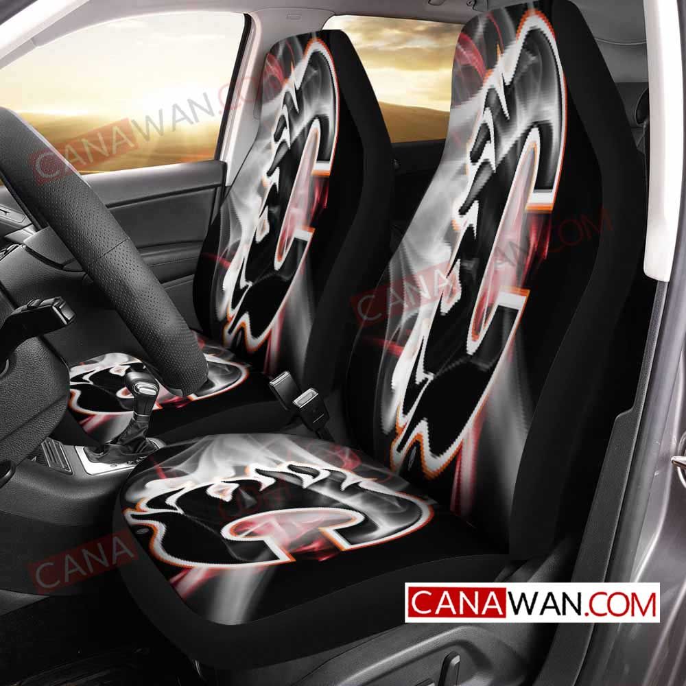 Calgary Flameslogo Art Style52 3D Customized Personalized Car Seat Cover