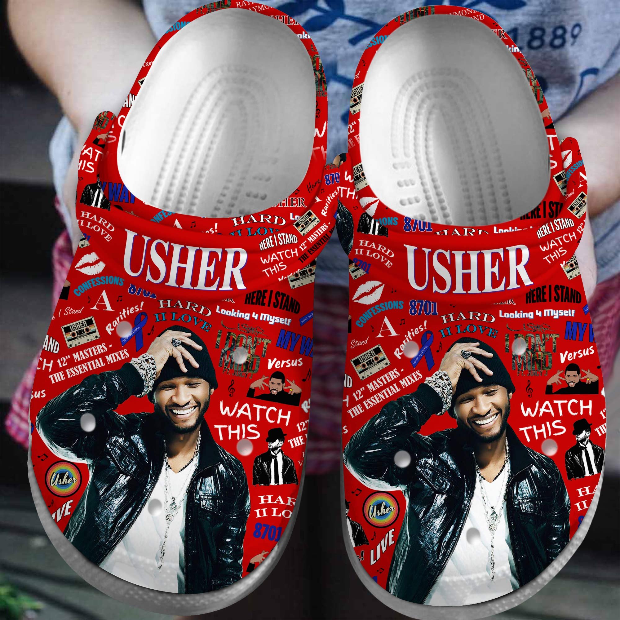 Usher Singer Music Crocss Crocband Clogs Shoes Comfortable For Men Women And Kids Wu