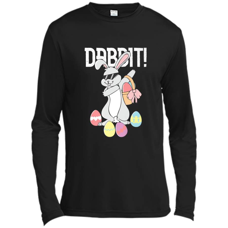 Dabbit T-Shirt Funny Dabbing Hip Hop Easter Bunny Shirt Long Sleeve Moisture Absorbing Shirt