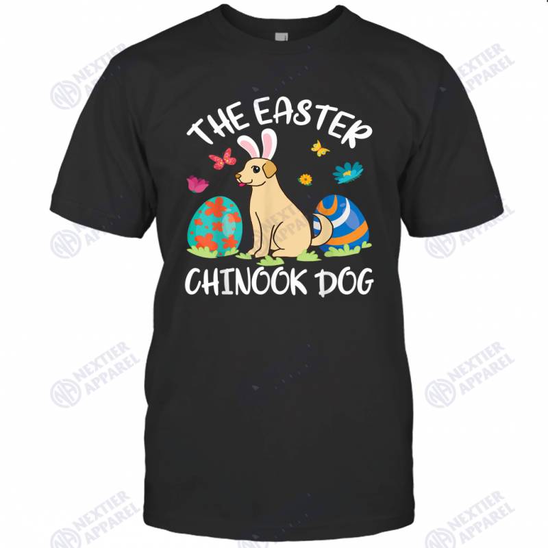 Chinook Dog Bunny Dancing Eggs Happy The Easter Chinook Dog T-shirt