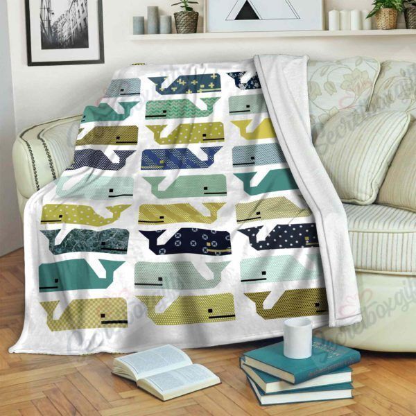 Whale Cute Gs-Cl-Ml2204 Fleece Blanket