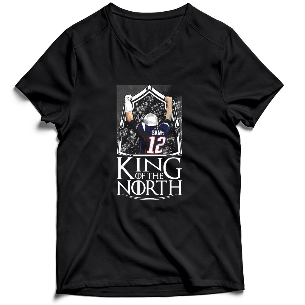 Tom Brady King Of The North New England Patriots Football Men’s V-Neck Tee T-Shirt