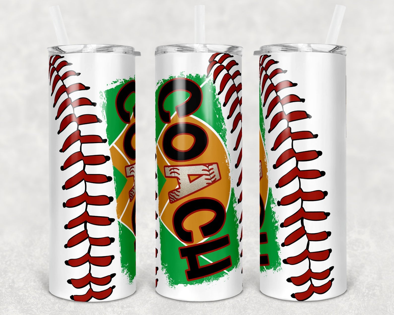 Baseball Coach Gift Laces 20Oz Skinny Tumbler