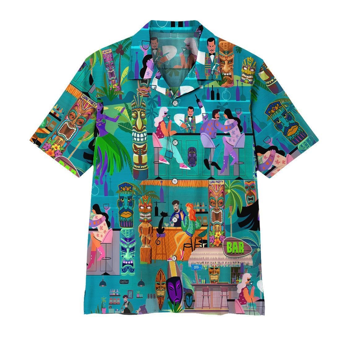 Alohazing Tiki Chilling Time In The Big Island Hawaiian Shirt Ha54306