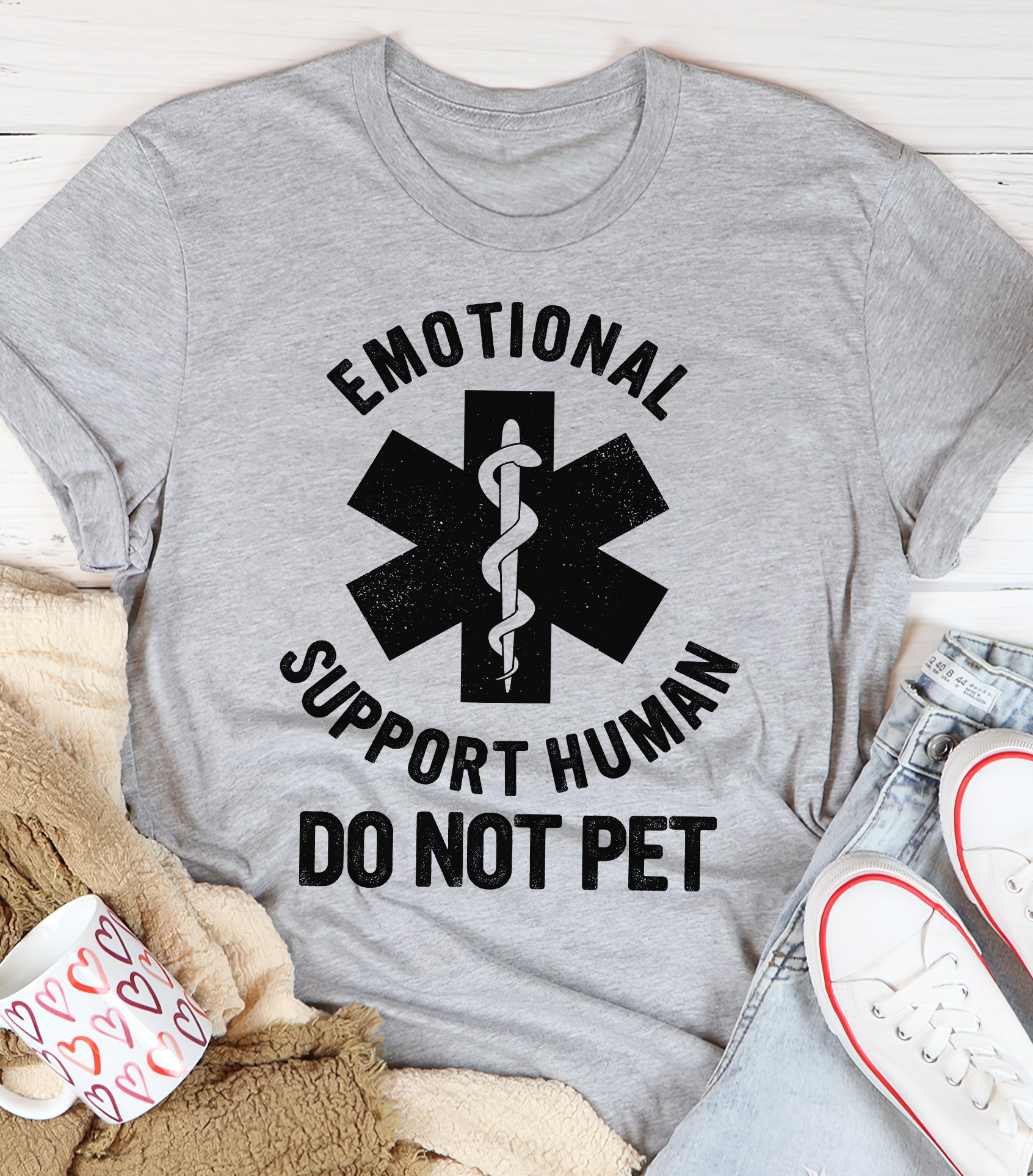 Emotional Support Human Do Not Pet Funny Standard/Premium T-Shirt Hoodie