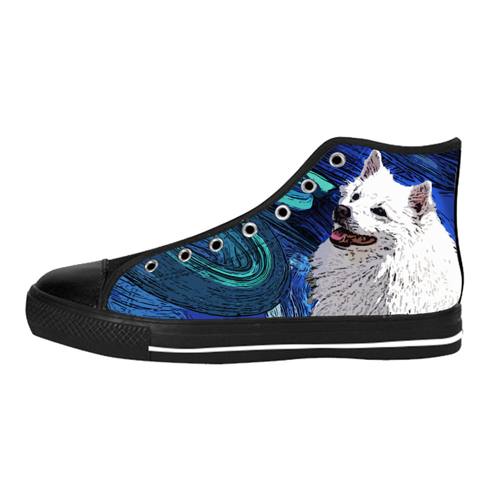 American Eskimo Dog Shoes & Sneakers – Custom American Eskimo Dog Canvas Shoes