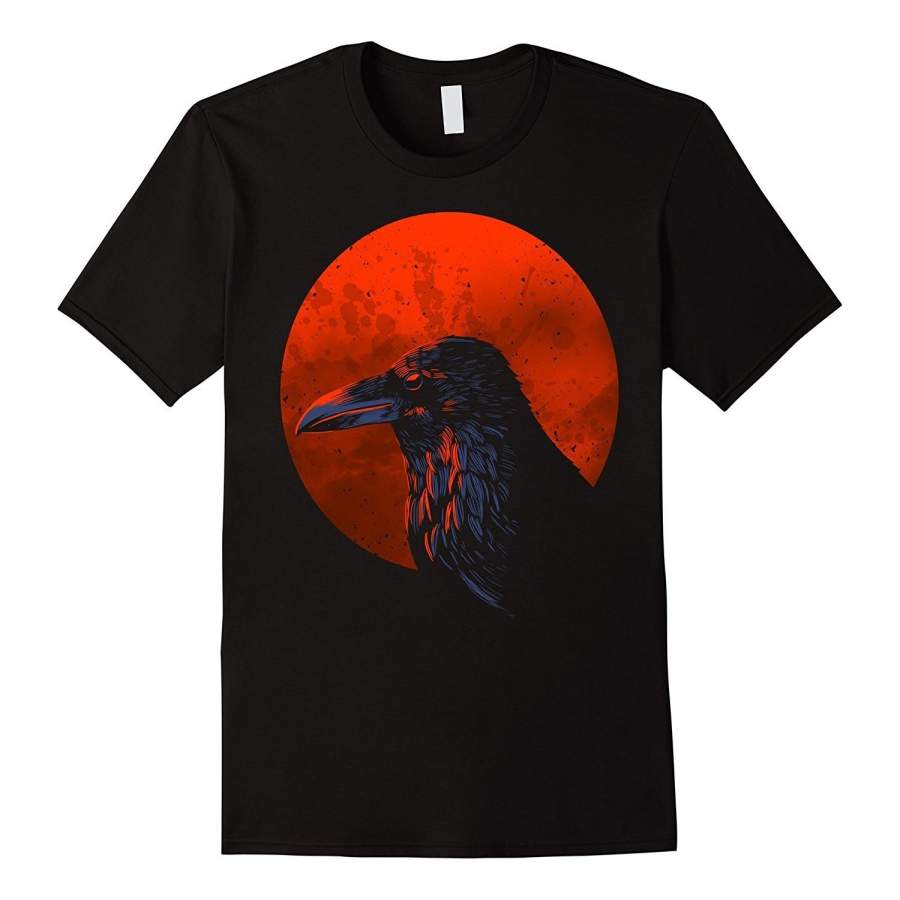 Blood Crow T-Shirt Shadows Bird Shirt Fashion O-Neck Short Sleeved T Shirts Summer Funny Loose Tee Shirt For Men