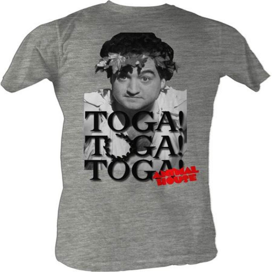 ANIMAL HOUSE-TOGA PARTY-GRAY HEATHER ADULT S/S T-SHIRT