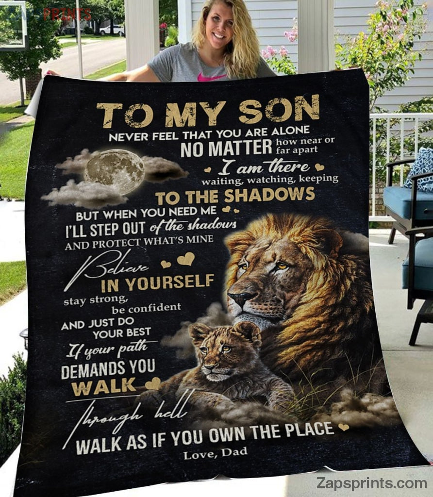 Gift For Son To My Son – Lion – The Shadows – Blanket