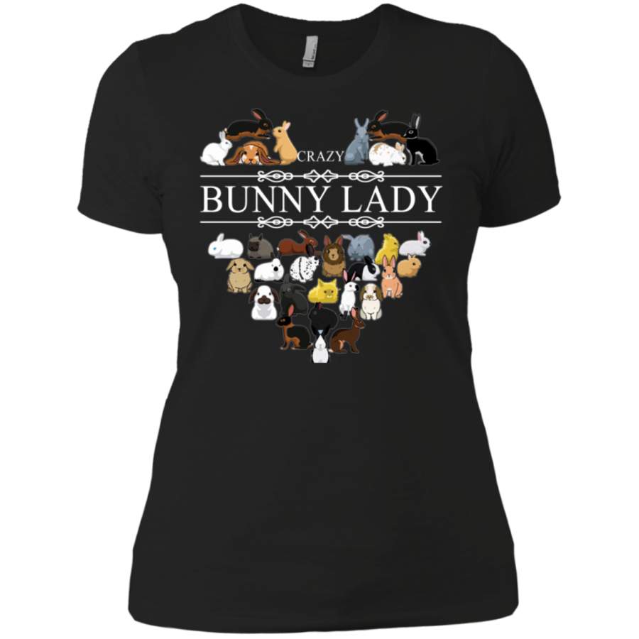 Crazy bunny lady lover Ladies’ T-Shirt