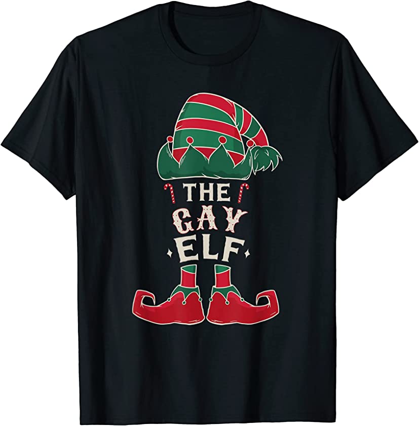 The Gay Elf Cute Ugly Christmas Sweater Family T-Shirt