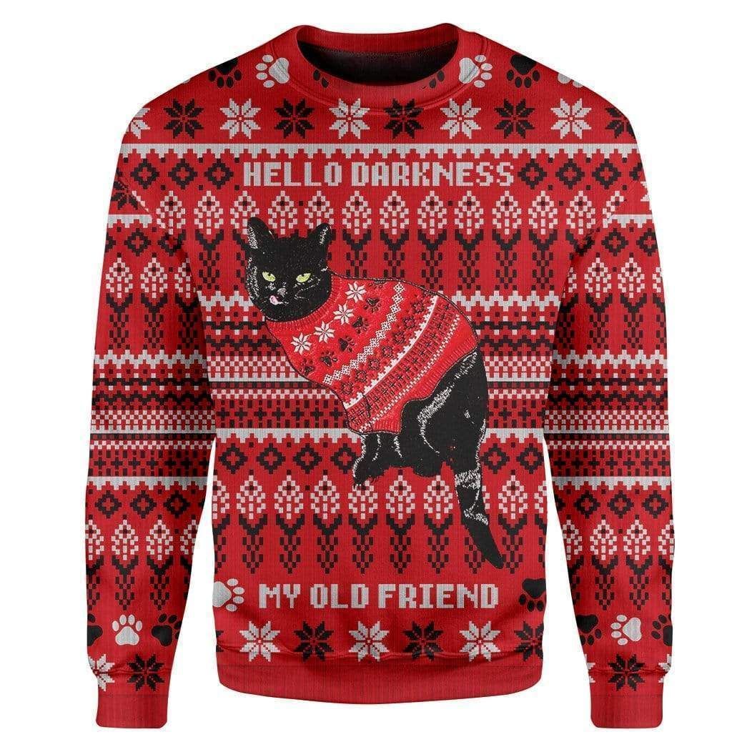 Black Cat What Chimney Ugly Christmas Sweater 3D All Over Print