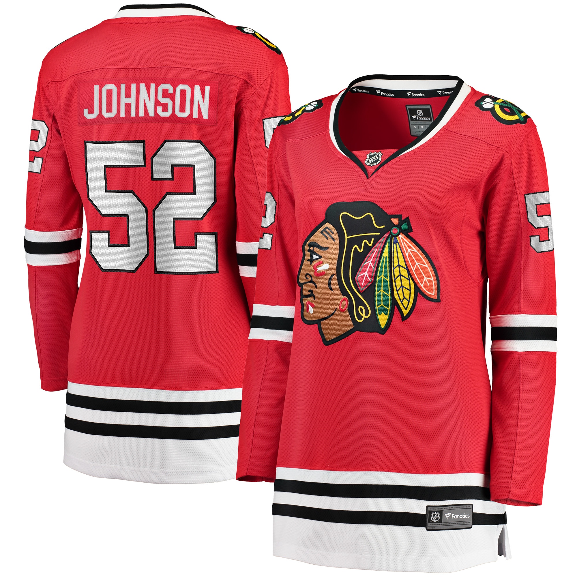 Women's Chicago Blackhawks Reese Johnson Red Home Breakaway Player Jersey