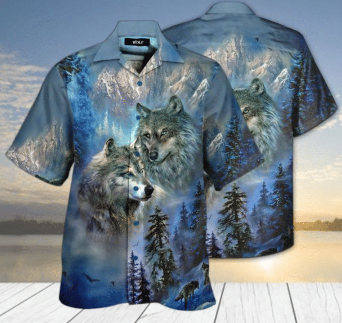 Wolf Jungle Hawaiian Shirt Gift For Fathers Day Ha83446