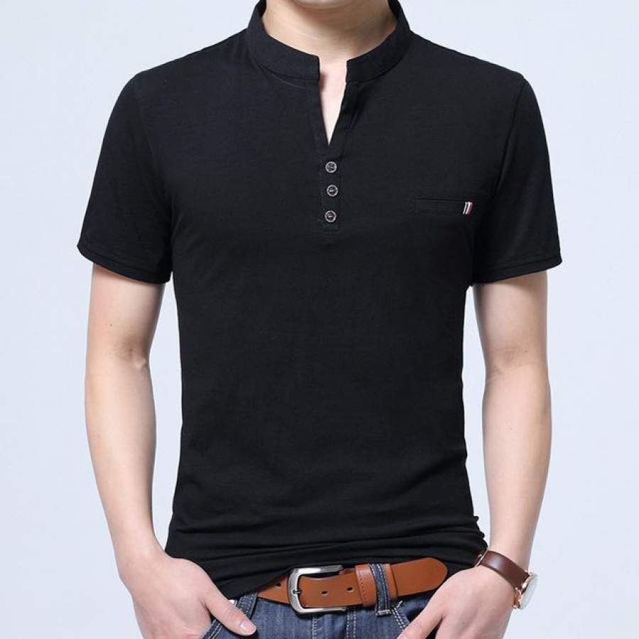 Summer Casual Cotton T-shirt Men Short Sleeves
