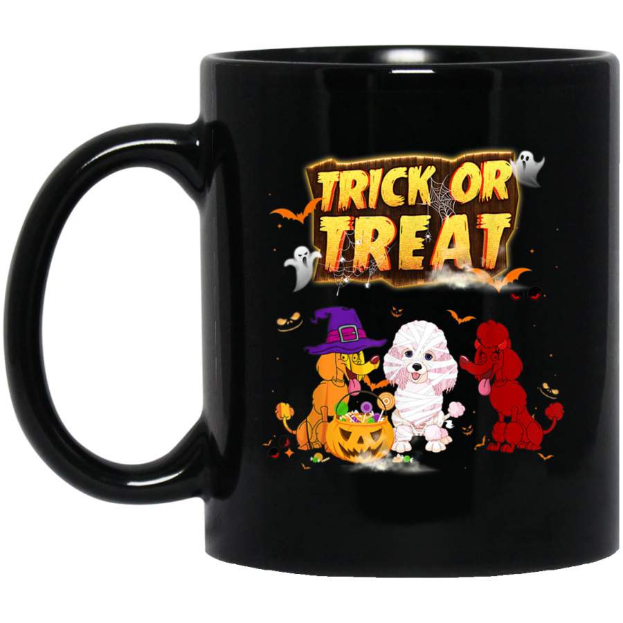 Three Poodle Candy Pumpkin Halloween Mug Halloween Gifts