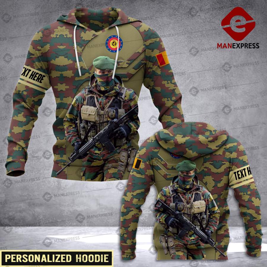 Personalized Belgium Warriors ETG 3D printed hoodie ARMS