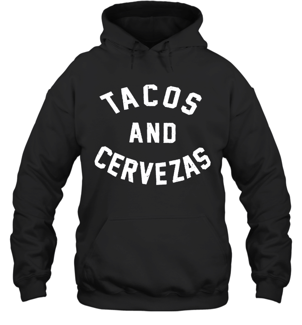 The Original Retro Brand Mens Short Sleeve Heathered Tacos and Cervezas Tee Hoodie