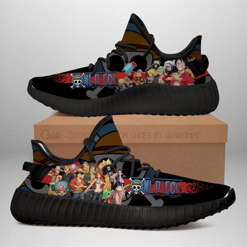 Best One Piece Yz Sneakers Anime Shoes Yeezy Sneakers Shoes Black For