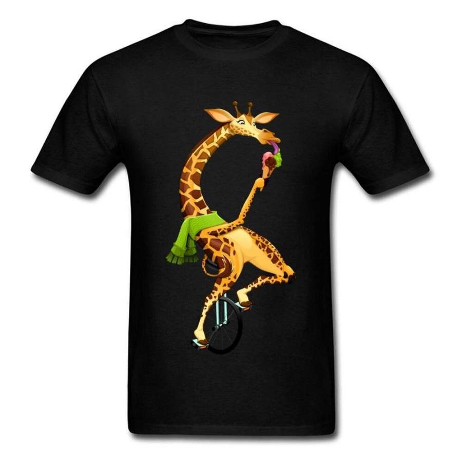 Giraffe Unicycle T Shirt Ice Cream Lover T Shirts