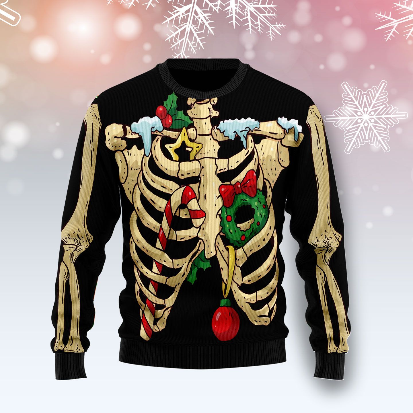 Skeleton Christmas Awesome T0511 Ugly Christmas Sweater