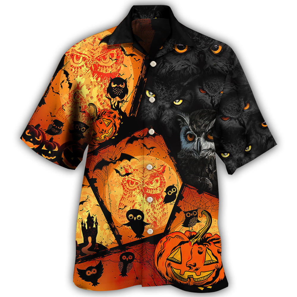 Halloween Owl Pumpkin Scary Hawaii Shirt Ha51007