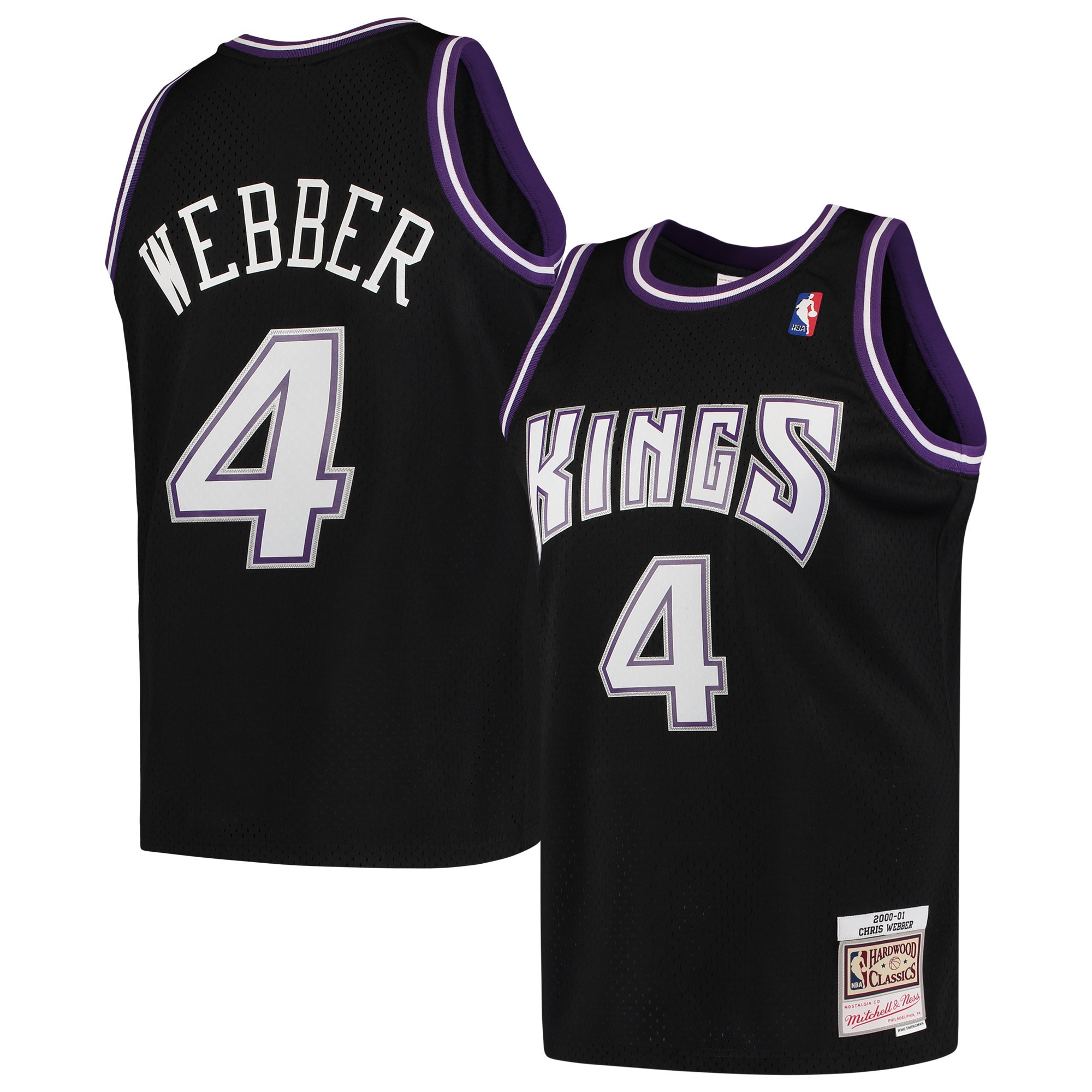 Chris Webber Sacramento Kings Mitchell & Ness Hardwood Classics 2000-01 Swingman Jersey – Black NBA