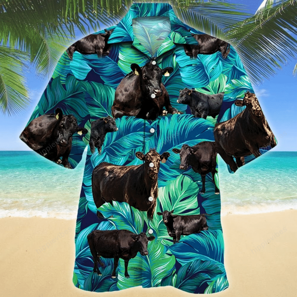 Black Angus Tropical Hawaii Shirt Ha97405