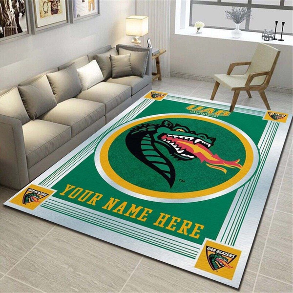 UAB Blazers Personalized Rug, Living Room Carpet, Customized Man Cave Floor Mat