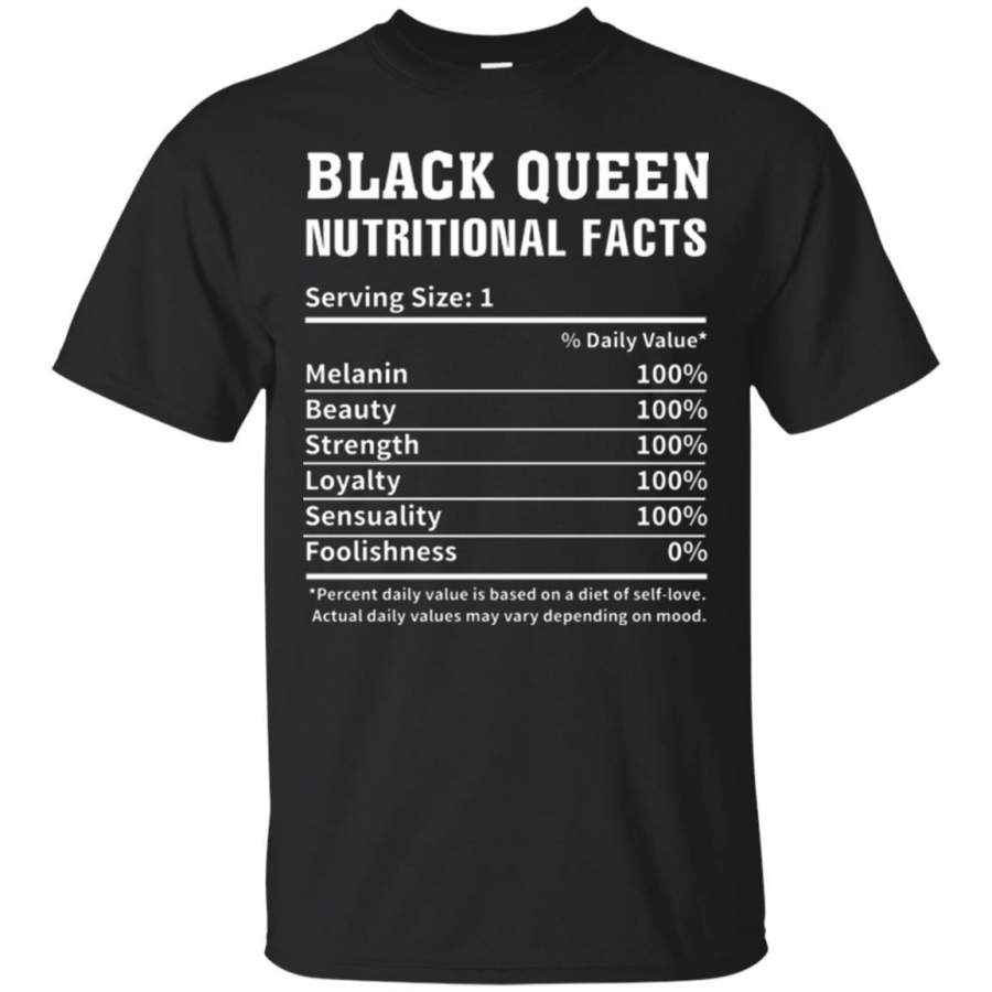 Nubian T-shirt Black Queen Nutritional Facts