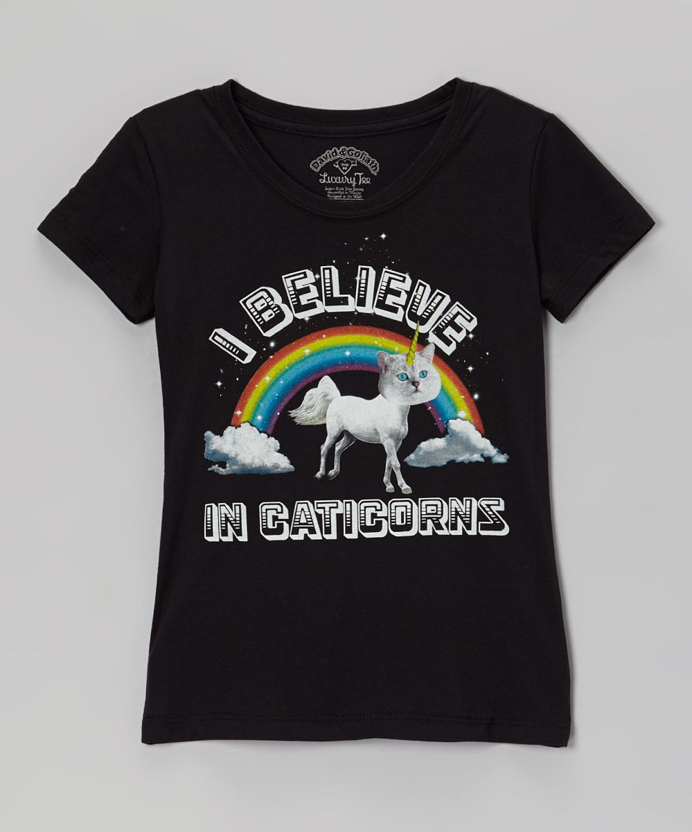 i Believe In Caticorns Rainbow shirt